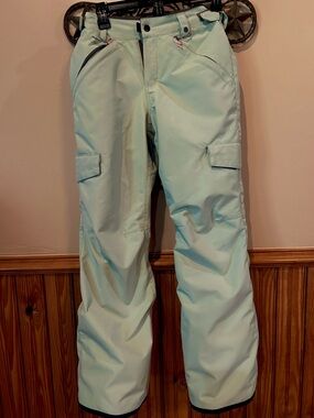 686 Snowboard Ski Pants Infidry YOUTH GIRLS L Pale Mint green
